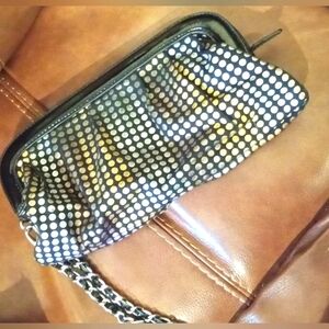 Vintage metallic design clutch